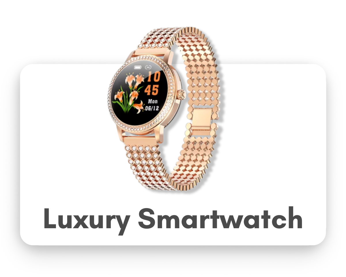 Women’s luxury smart watches – premium rose-gold & silver