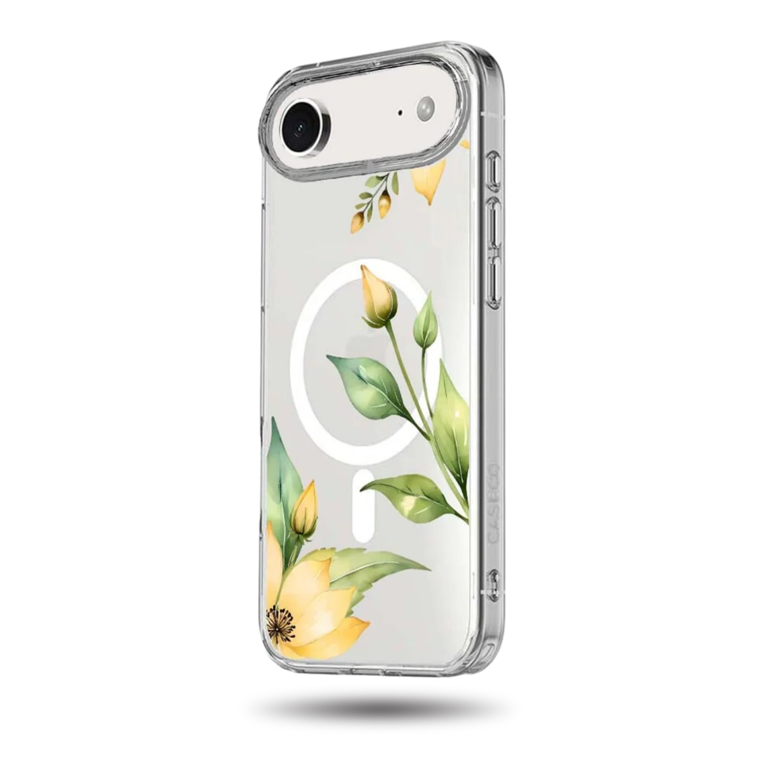 MagSafe iPhone Air Yellow Wildflower Clear Case
