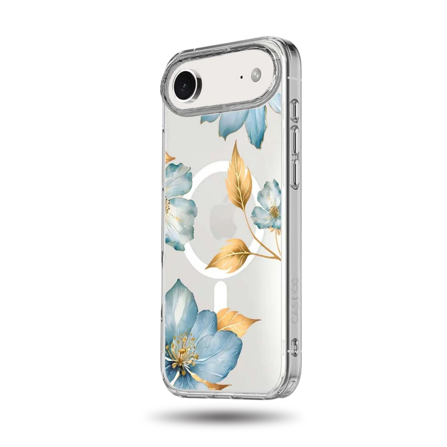 iPhone Air Blue Wildflower Clear Case With MagSafe