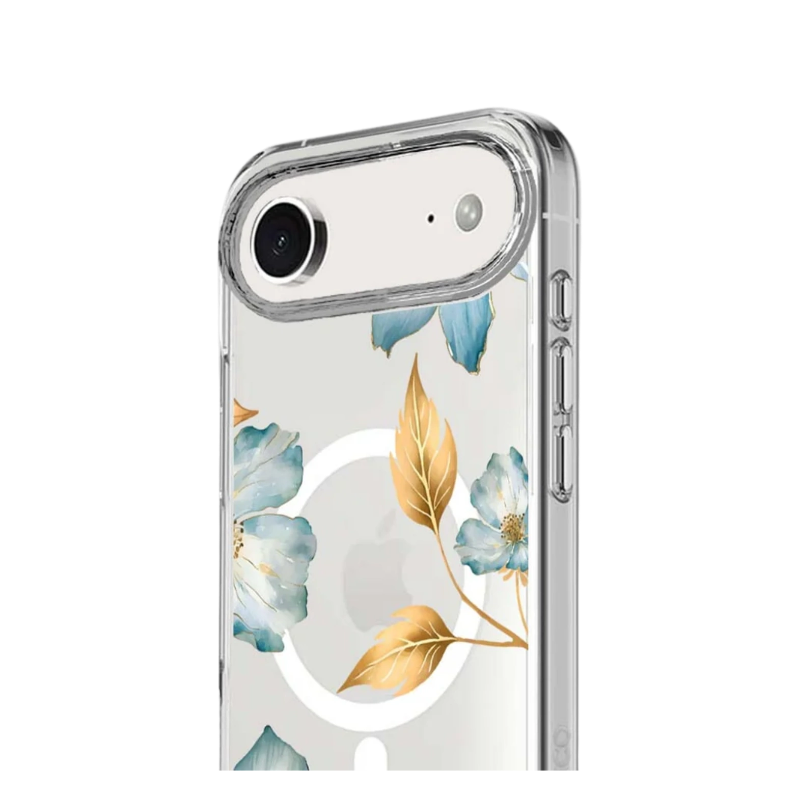 iPhone Air Blue Wildflower Clear Case With MagSafe