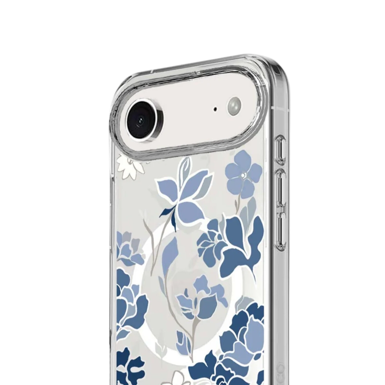 iPhone Air Blue Pattern Clear Case With MagSafe