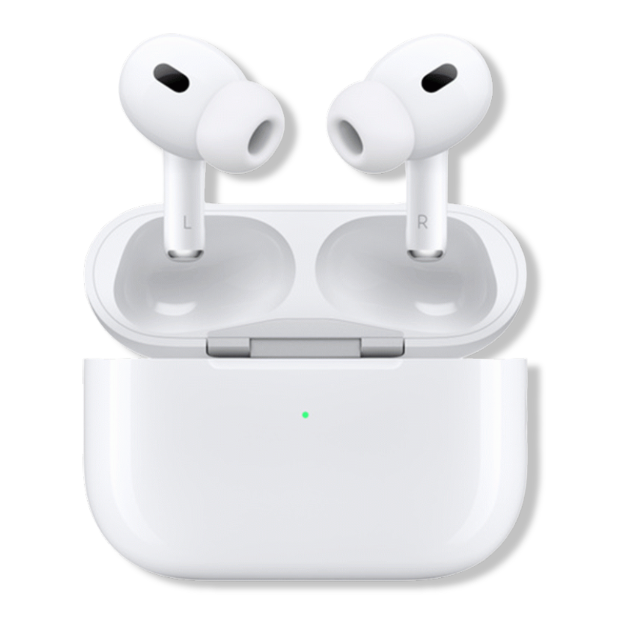 Apple AirPods Pro wireless earbuds front view with charging case