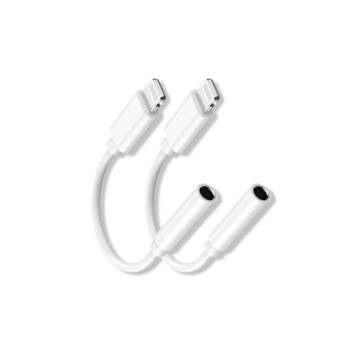 Front view of Apple Lightning to 3.5 mm Headphone Jack Adapter