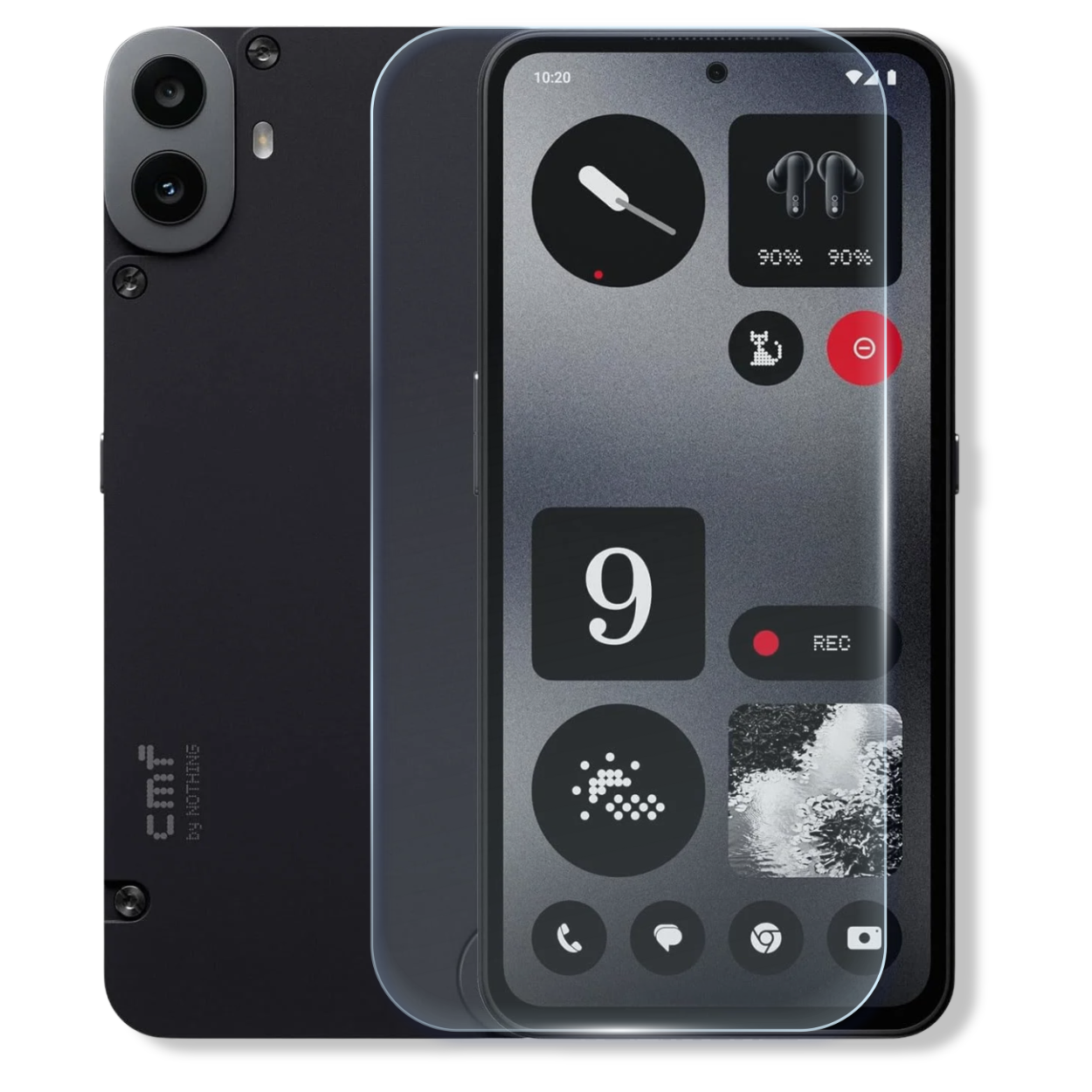 CMF Phone 1 tempered glass screen protector with edge-to-edge full coverage and 9H scratch resistance.