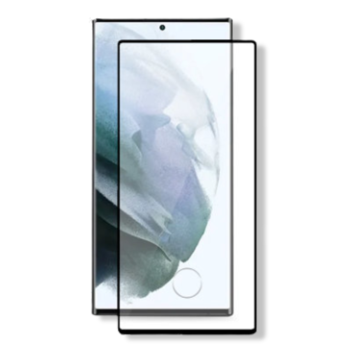 Installing tempered glass on Samsung Galaxy S22 Ultra with bubble-free alignment