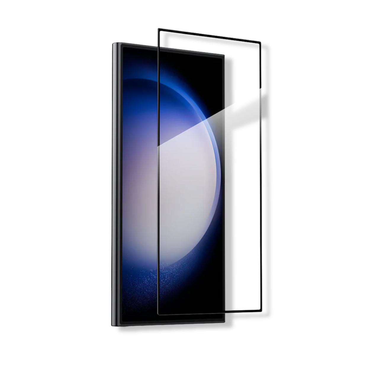 Installing tempered glass on Samsung Galaxy S24 Ultra with bubble-free alignment