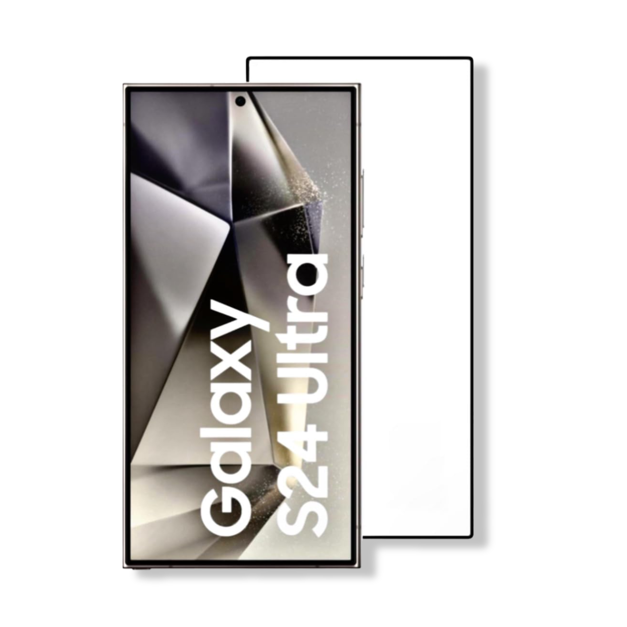 Galaxy S24 Ultra tempered glass screen protector – edge-to-edge front view