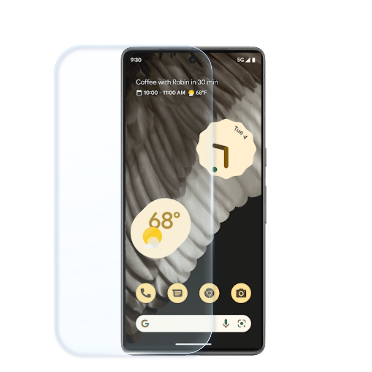  Google Pixel 7 Pro screen protector with cleaning wipes and dust stickers for easy, bubble-free installation.