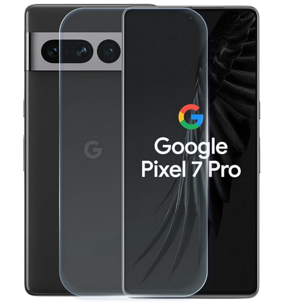 Google Pixel 7 Pro tempered glass screen protector with edge-to-edge full coverage and 9H scratch resistance