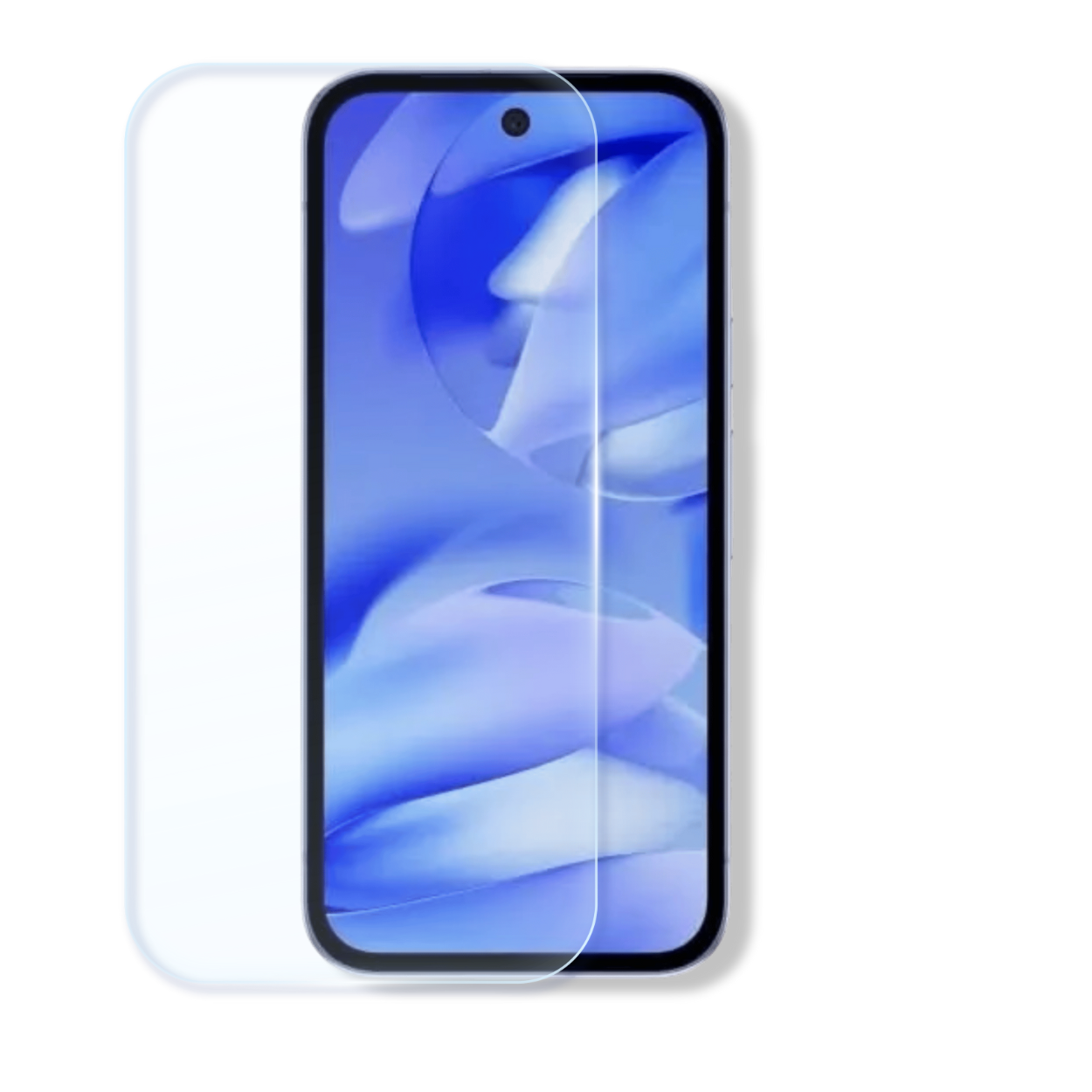 Google Pixel 9a screen protector with cleaning wipes and dust stickers for easy, bubble-free installation.