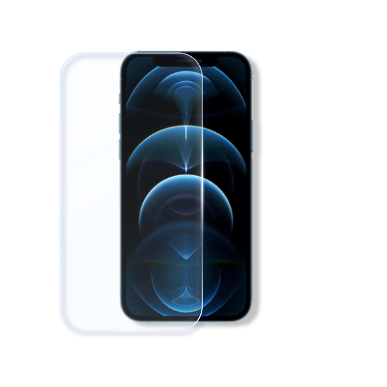  iPhone 12 Pro screen protector with cleaning wipes and dust stickers for easy, bubble-free installation.