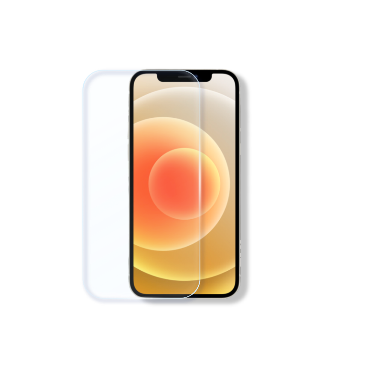 iPhone 13 screen protector with cleaning wipes and dust stickers for easy, bubble-free installation.