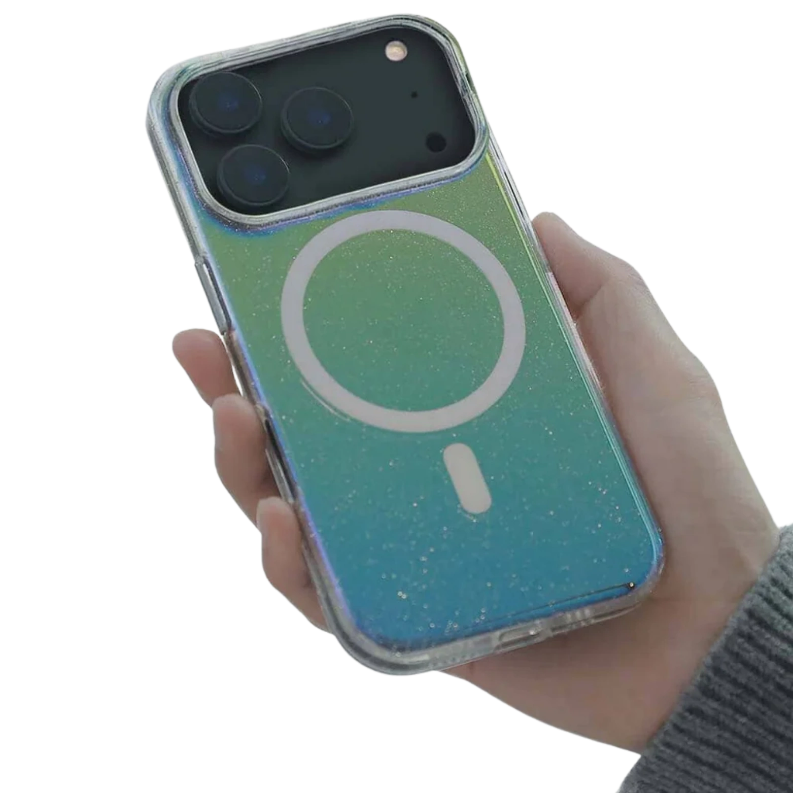 iPhone 17 Pro Max Anti-Yellow Glitter Clear Case with MagSafe