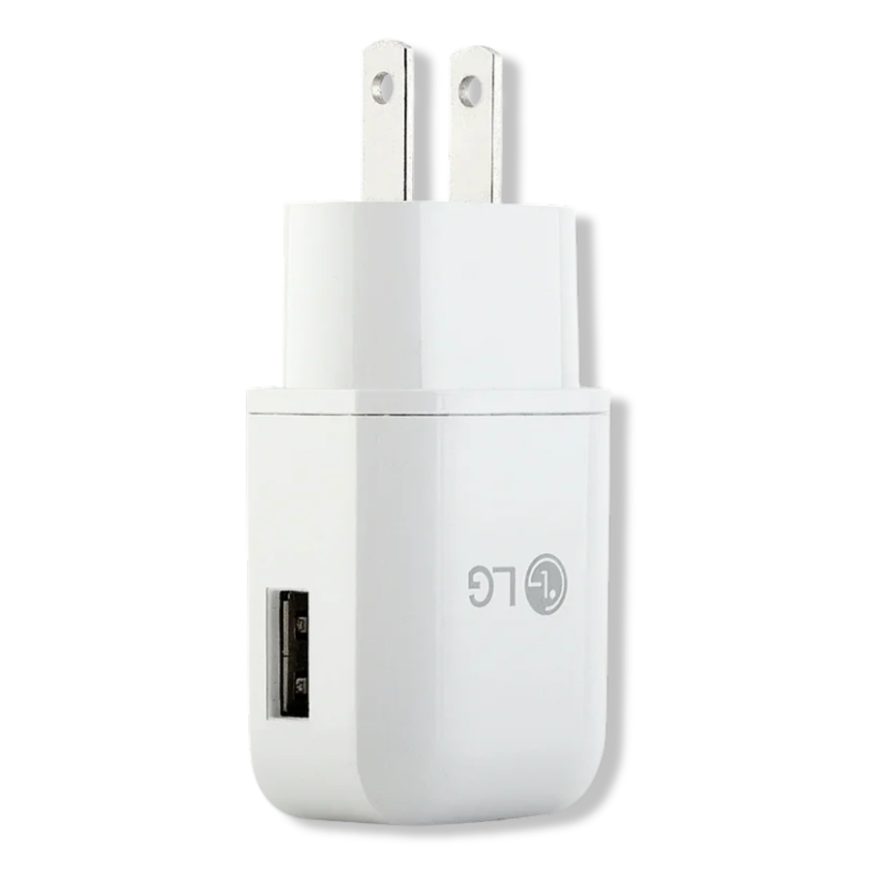 Angled close-up of LG 25W USB-C Power Delivery charger