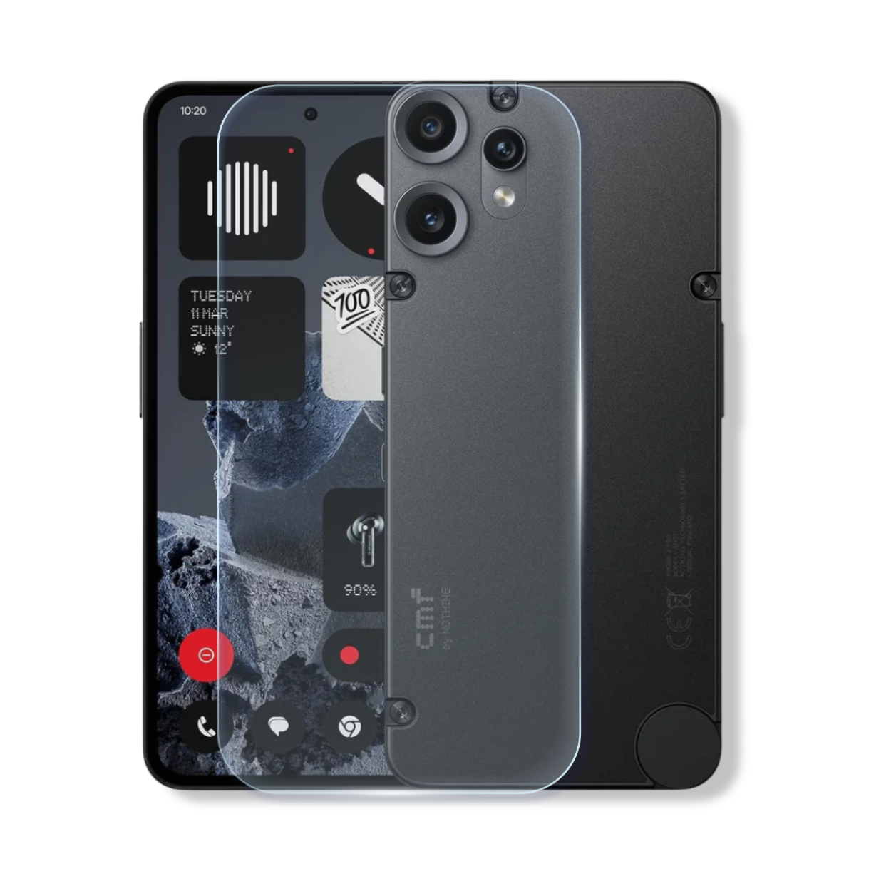 CMF Phone 2 Pro tempered glass screen protector with edge-to-edge full coverage and 9H scratch resistance.