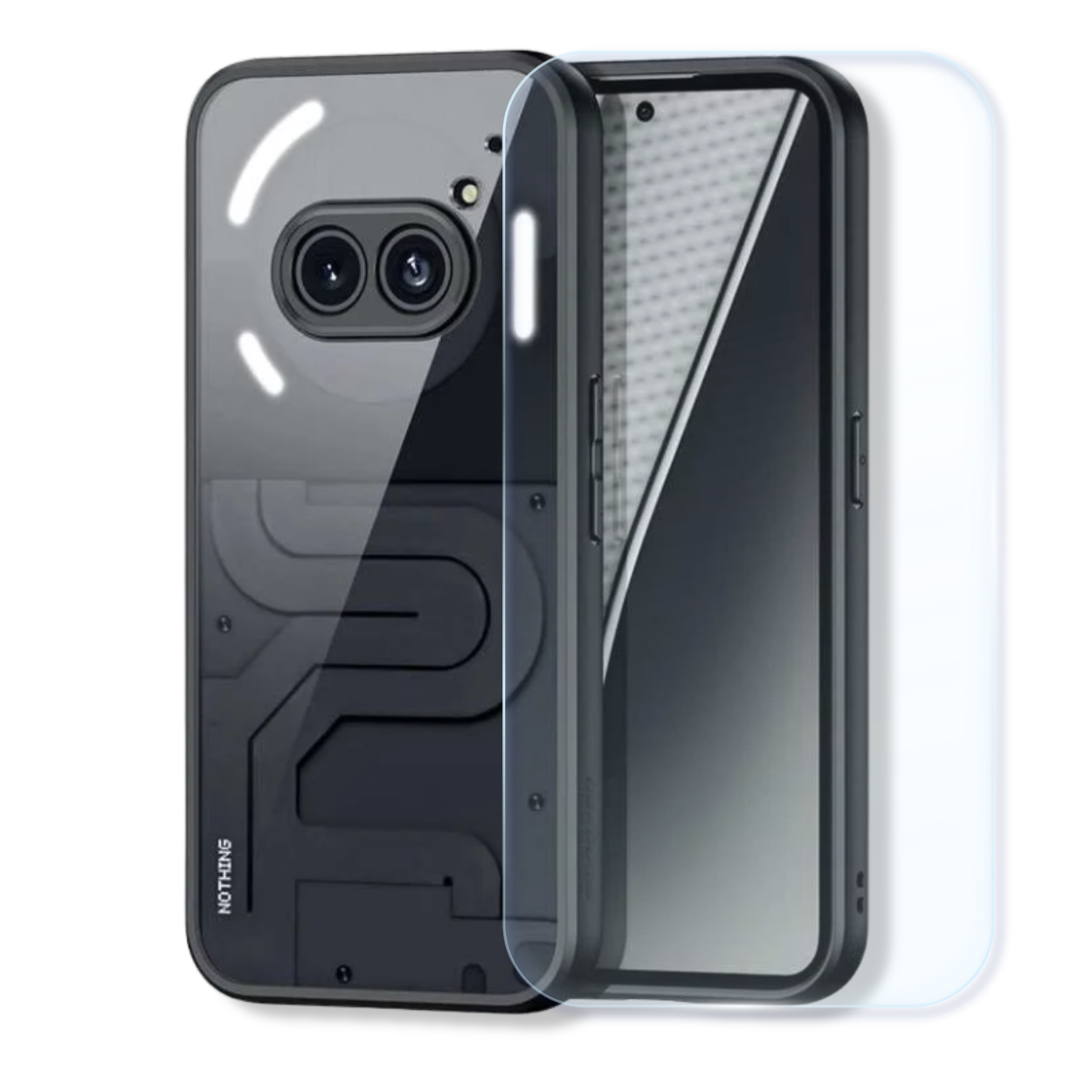 Nothing Phone 2a tempered glass screen protector with edge-to-edge full coverage and 9H scratch resistance.