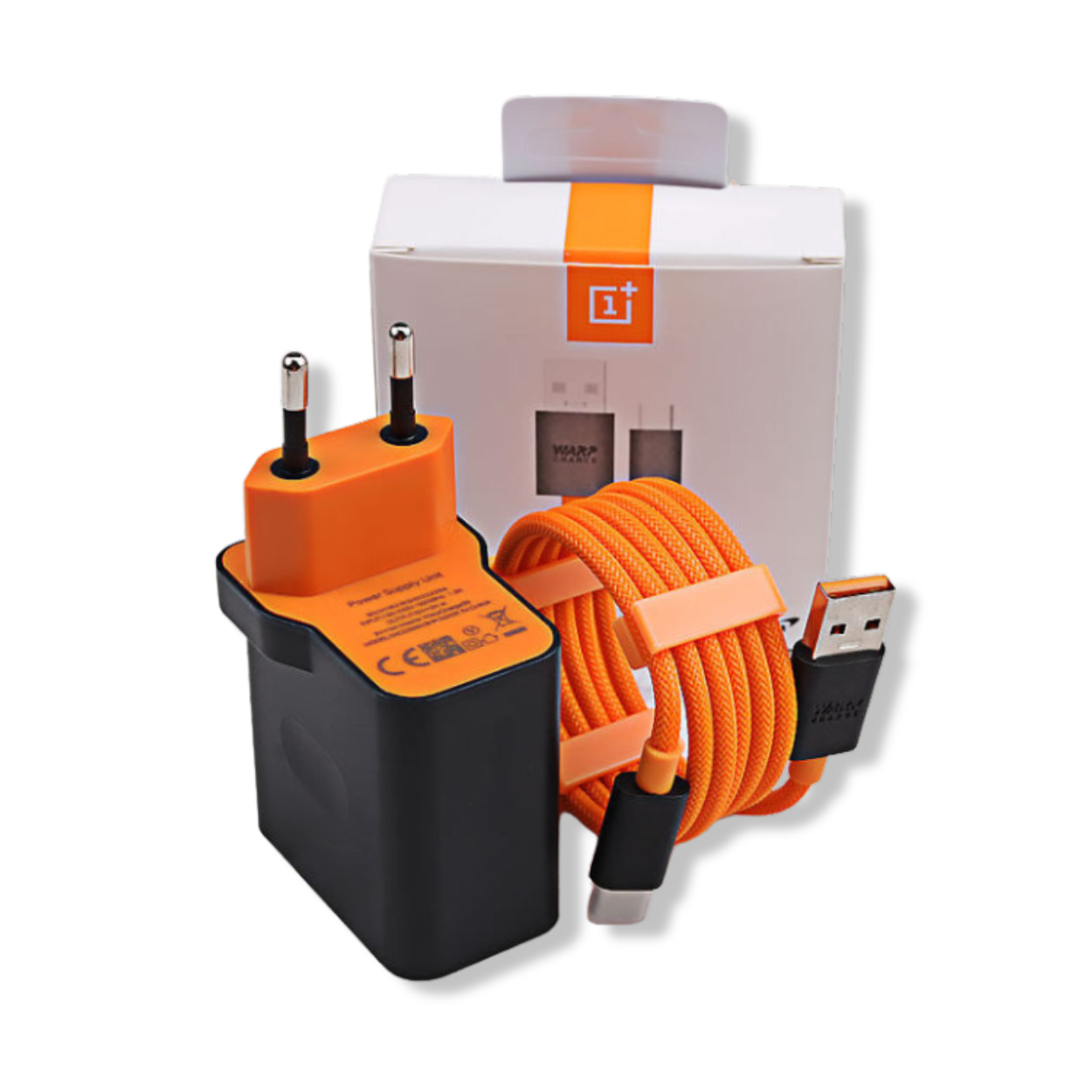 Retail box of original OnePlus McLaren Warp Charge 30W adapter, cable not included