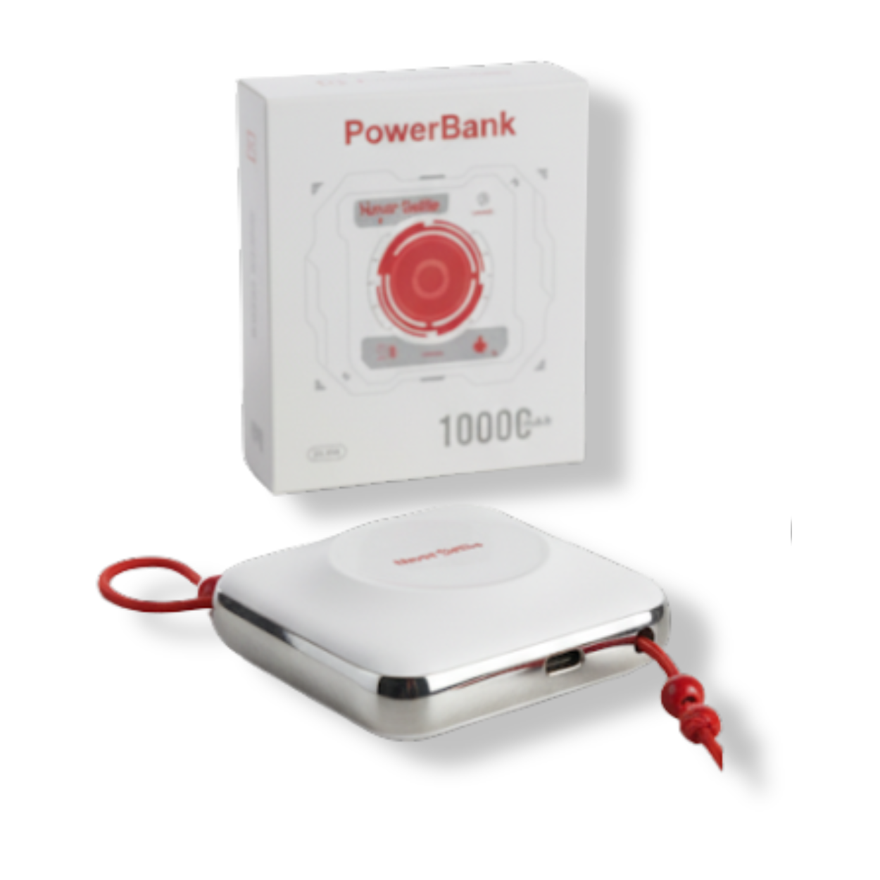 Travel-friendly OnePlus 10000mAh portable charger with LED battery indicators