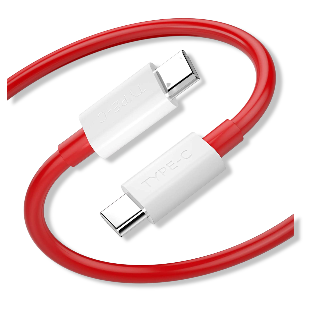Front view of OnePlus Type-C to Type-C 5A 100W fast charging cable