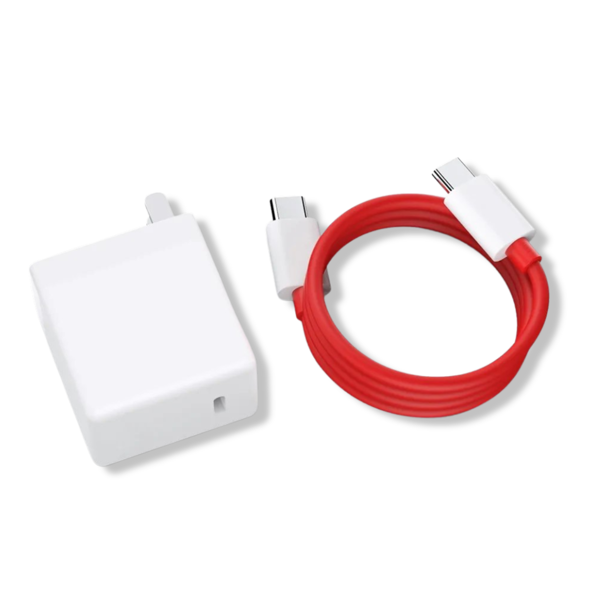 Retail box of OnePlus Warp Charge 65W power adapter (cable not included)