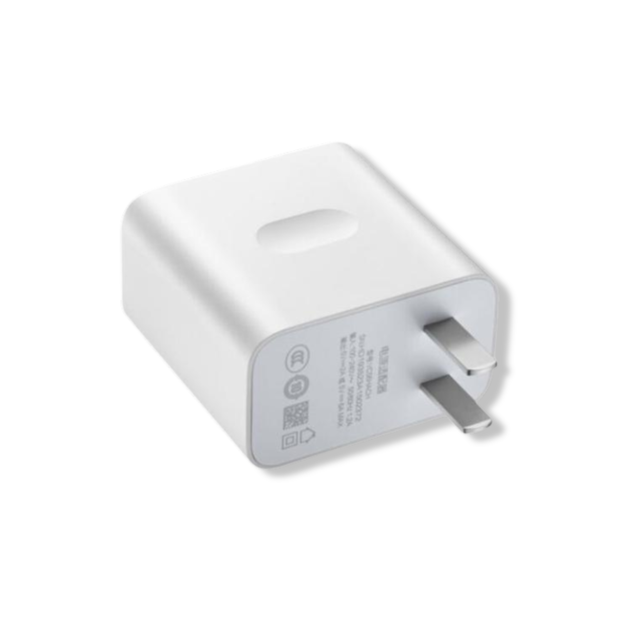 Front view of original realme 30W VOOC fast charging wall adapter