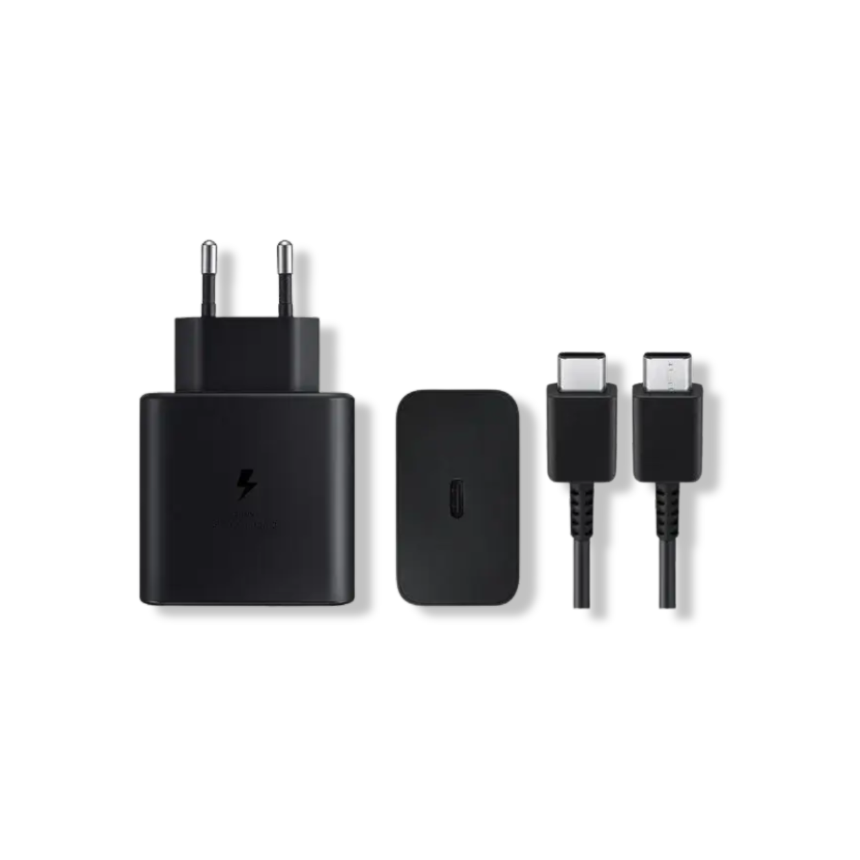 Front view of original Samsung 45W Super Fast USB-C wall charger