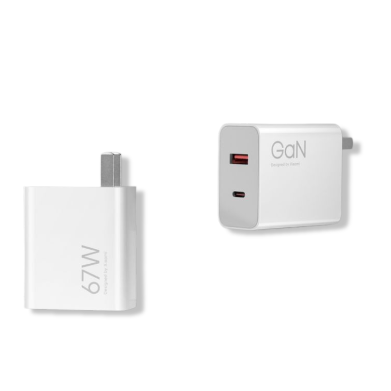  Retail box and charger of Xiaomi 67W GaN fast wall adapter, cable not included